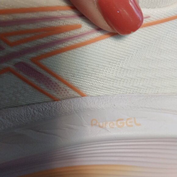 ASICS Women's White and Pink Sneakers - Picture 7 of 9